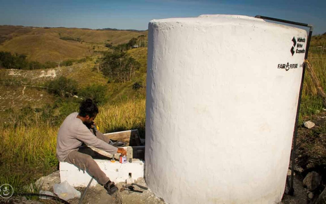 Work on the 6500 liter tank at the #sdmbinudita school