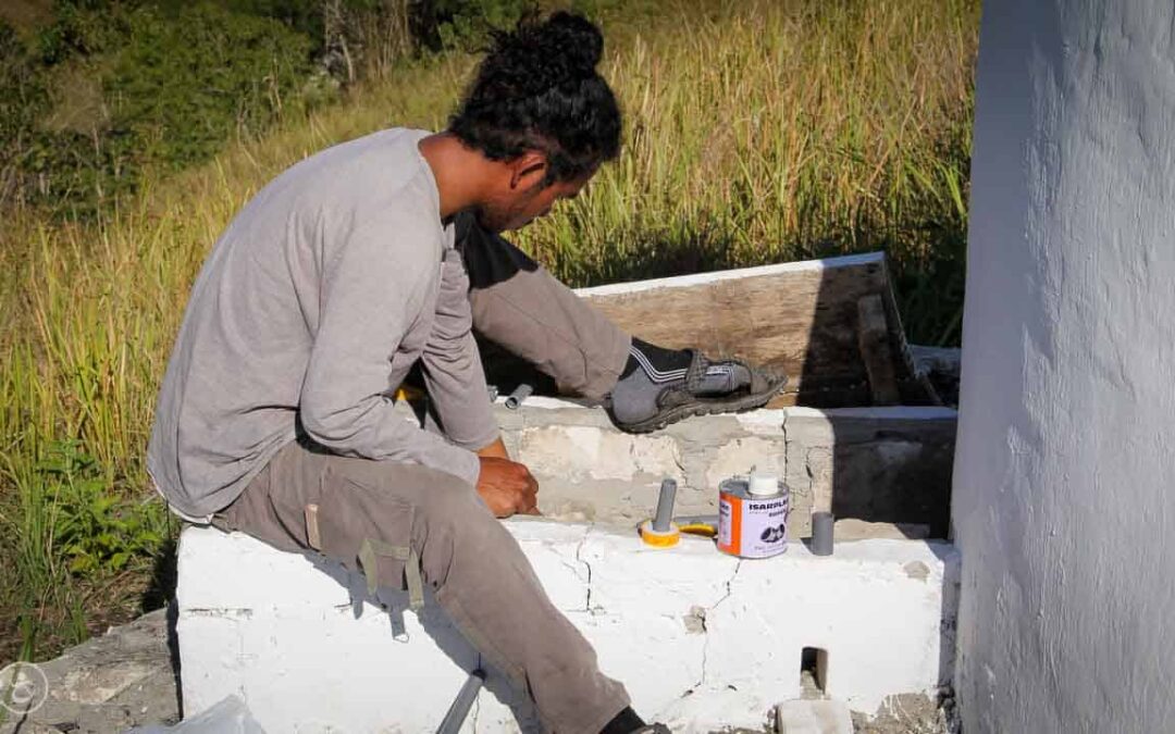 Work on the 6500 liter tank at the #sdmbinudita school