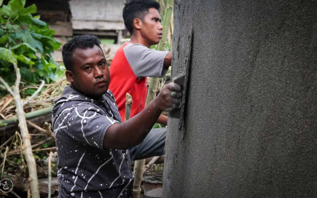 Process for manufacturing healthy sanitary facilities, in Mbinu Dita, Sumba Timur