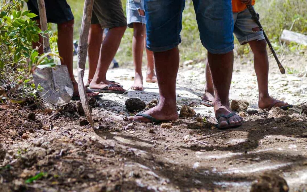 Repair of access to Laindatang village