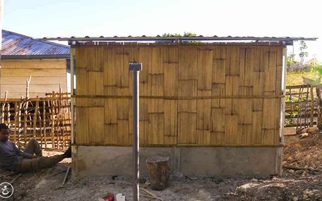 Construction of the first sanitary facilities in the village