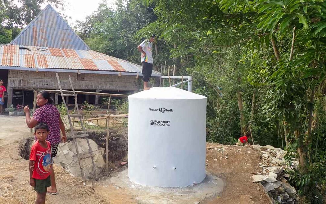 Water Connections – 6500 liter water tank number 1