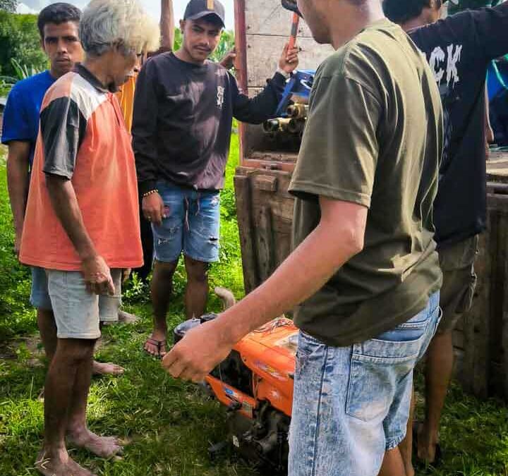 We are taking the 6-ton drill to the Laindatang site