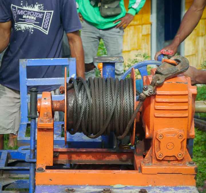 We are taking the 6-ton drill to the Laindatang site