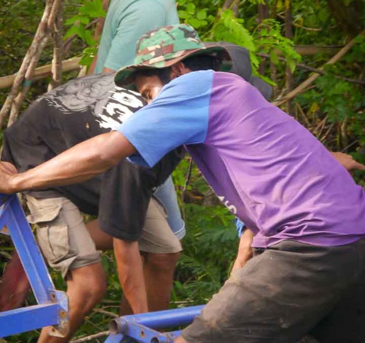 We are taking the 6-ton drill to the Laindatang site