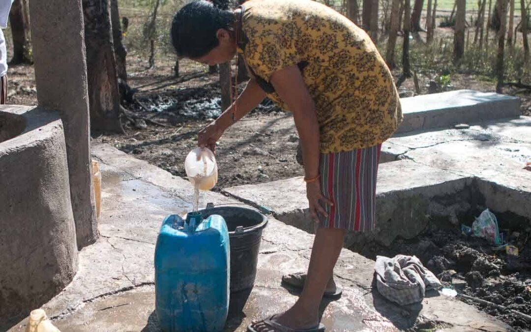 Drinking impure water in rural villages can look like this