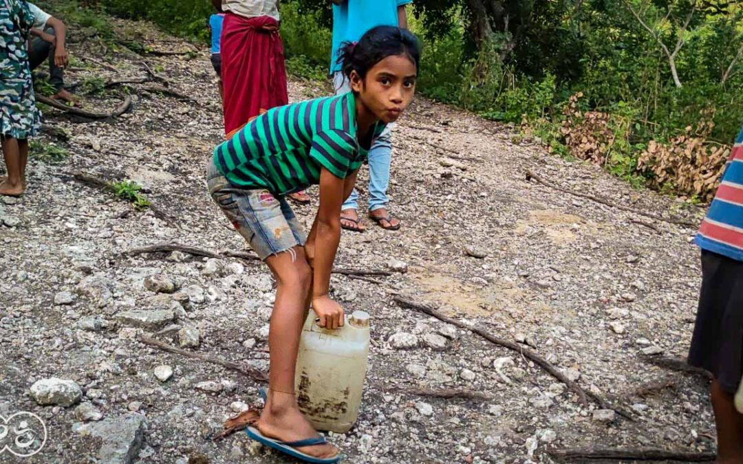 Clean water in East Sumba It is extremely difficult to find like here in the village of Lukukamaru