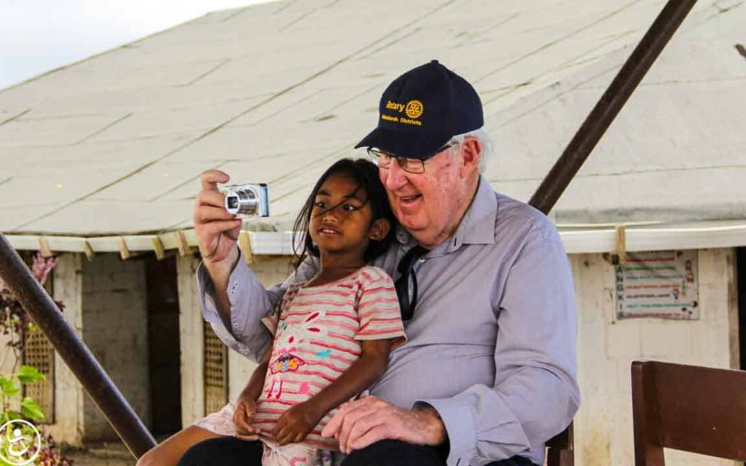 John from Rotary Australia visits programs here with Fair Future