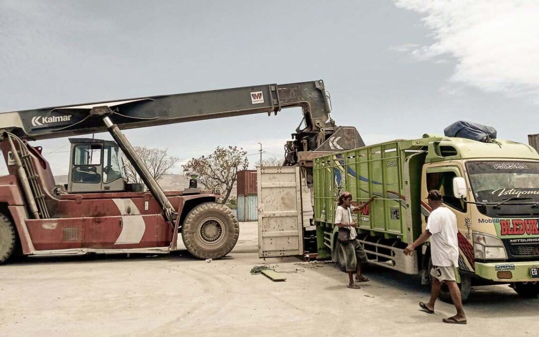 Container arrive to Waingapu