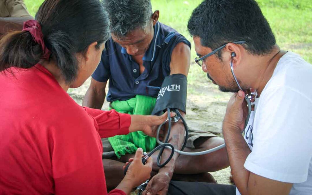 Training in taking blood pressure as part of the primary medical care program in rural areas