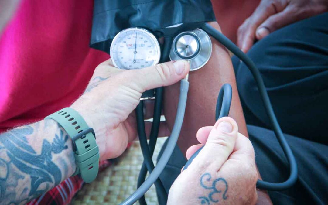 Training in taking blood pressure as part of the primary medical care program in rural areas