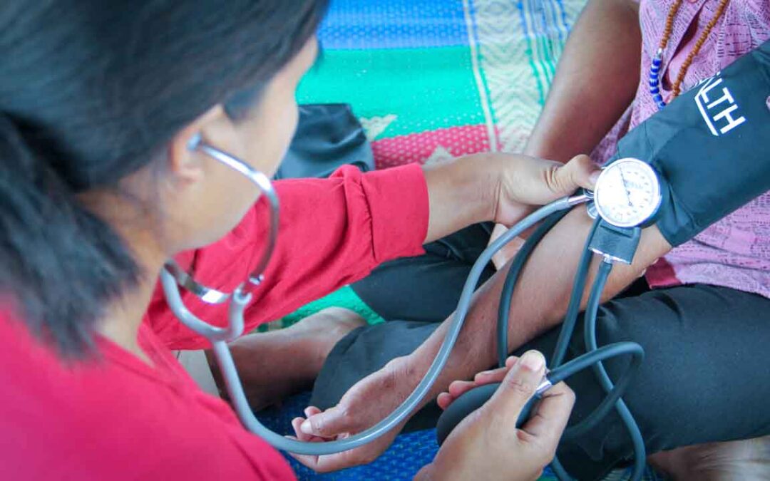 Training in taking blood pressure as part of the primary medical care program in rural areas