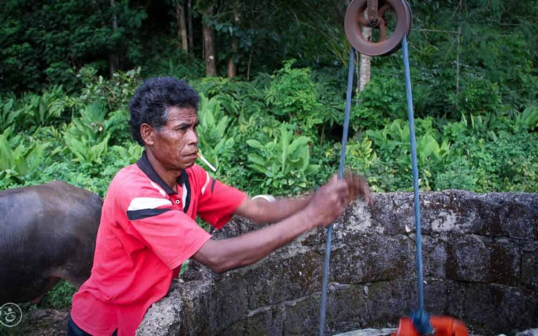 A prayer for water around a well in East Sumba