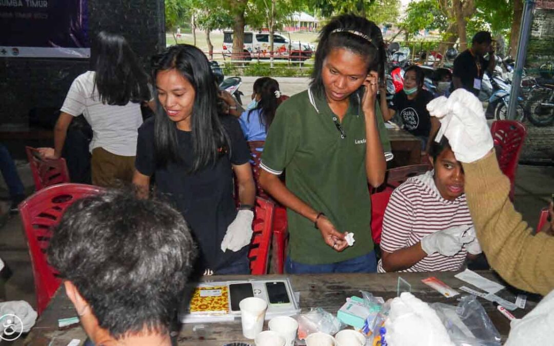 For three days we trained more than 60 volunteers in the ZeroMalaria program here in Rumah Kambera Sumba East