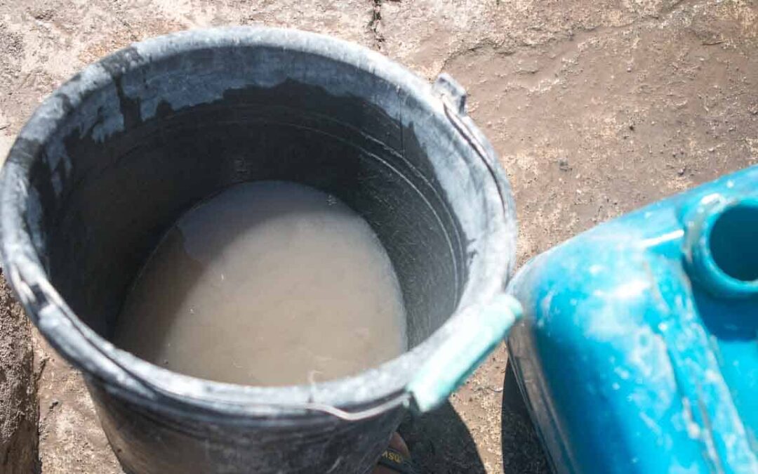 Drinking impure water in rural villages can look like this