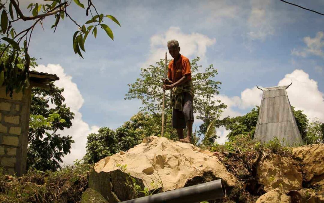 Construction of new sanitation facilities at Ritta, RT 05, Mbinudita Village, East Sumba