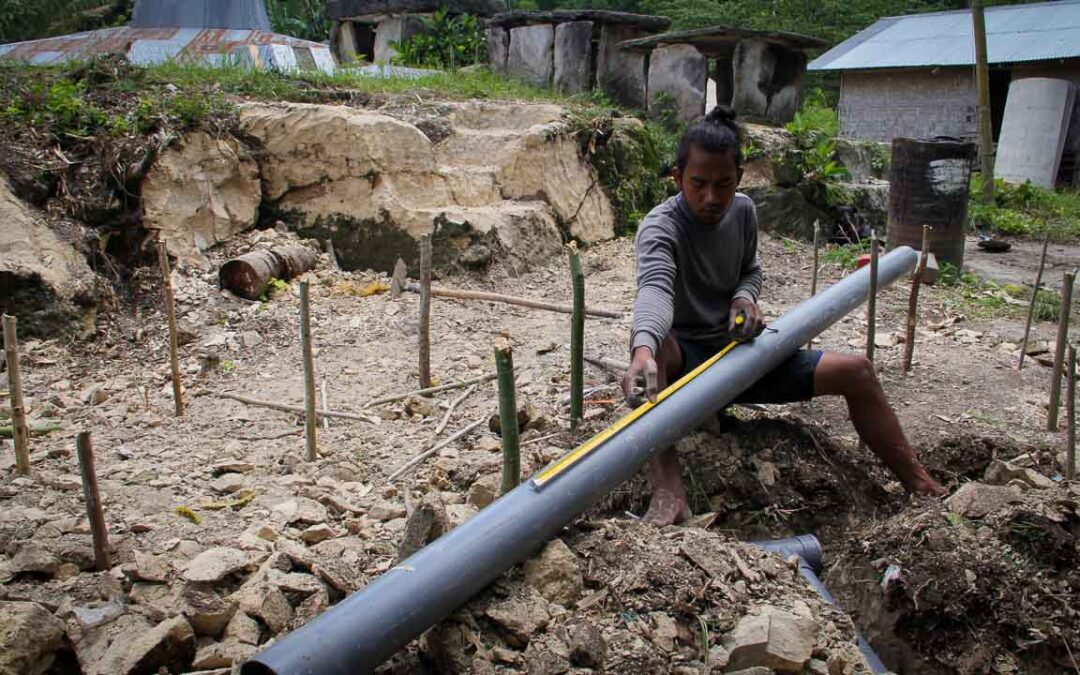 Construction of new sanitation facilities at Ritta, RT 05, Mbinudita Village, East Sumba