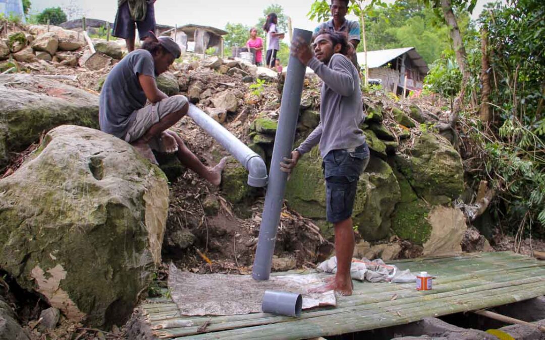 Construction of new sanitation facilities at Ritta, RT 05, Mbinudita Village, East Sumba