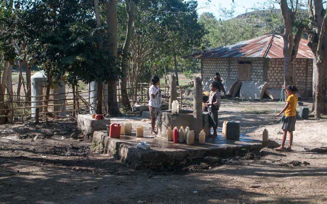 Drinking impure water in rural villages can look like this