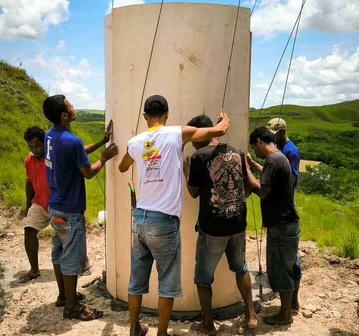 We build 5000-litre ferrocement water tanks in rural areas