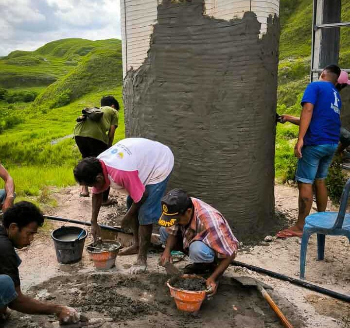 We build 5000-litre ferrocement water tanks in rural areas