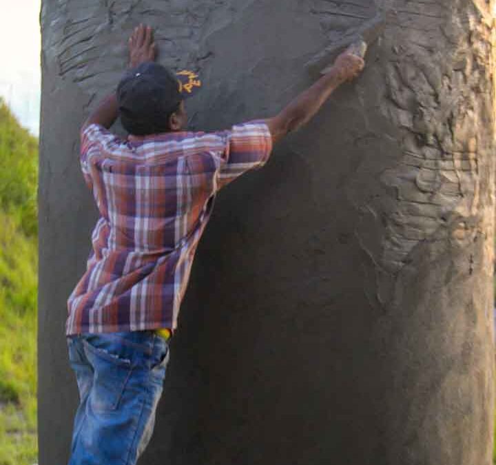 We build 5000-litre ferrocement water tanks in rural areas