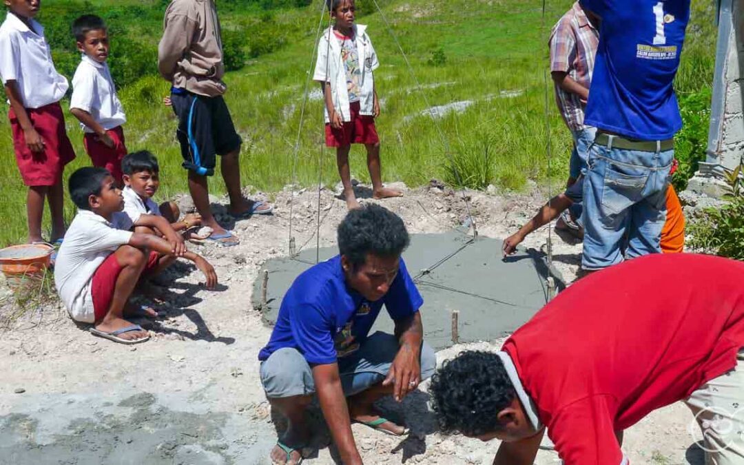 We build 5000-litre ferrocement water tanks in rural areas