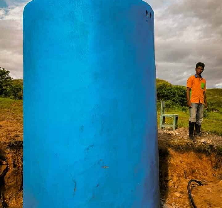 We build 5000-litre ferrocement water tanks in rural areas