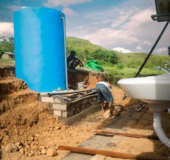 We build 5000-litre ferrocement water tanks in rural areas