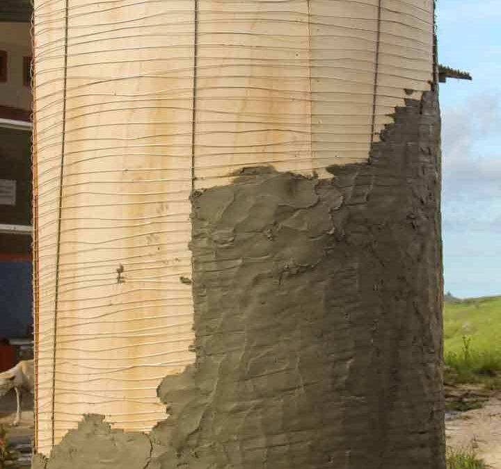 We build 5000-litre ferrocement water tanks in rural areas