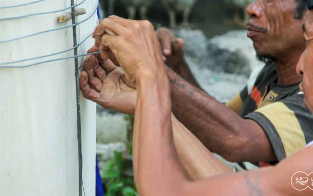 We build 5000-litre ferrocement water tanks in rural areas