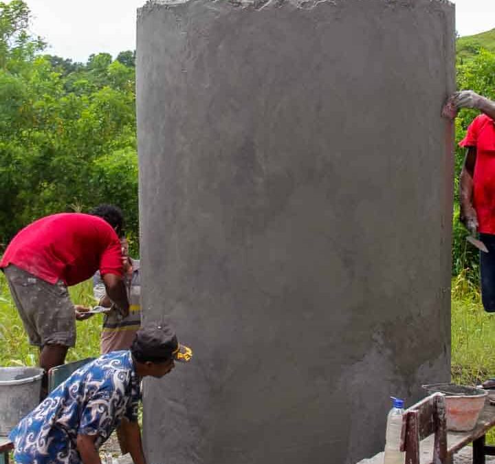 We build 5000-litre ferrocement water tanks in rural areas