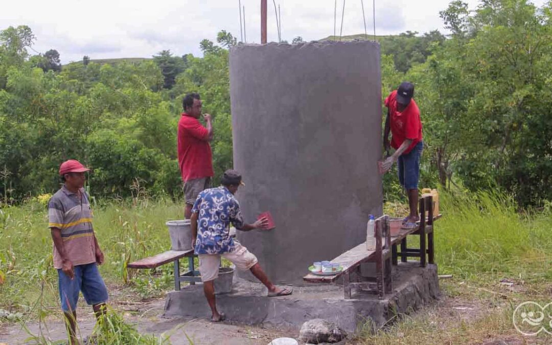 We build 5000-litre ferrocement water tanks in rural areas