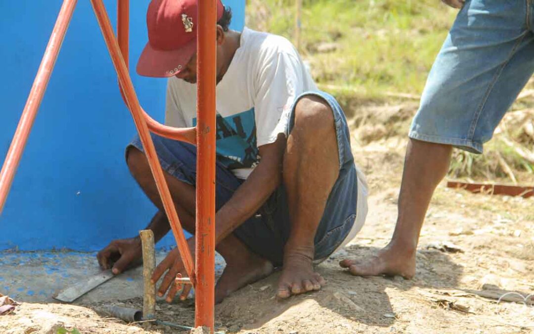 We build 5000-litre ferrocement water tanks in rural areas