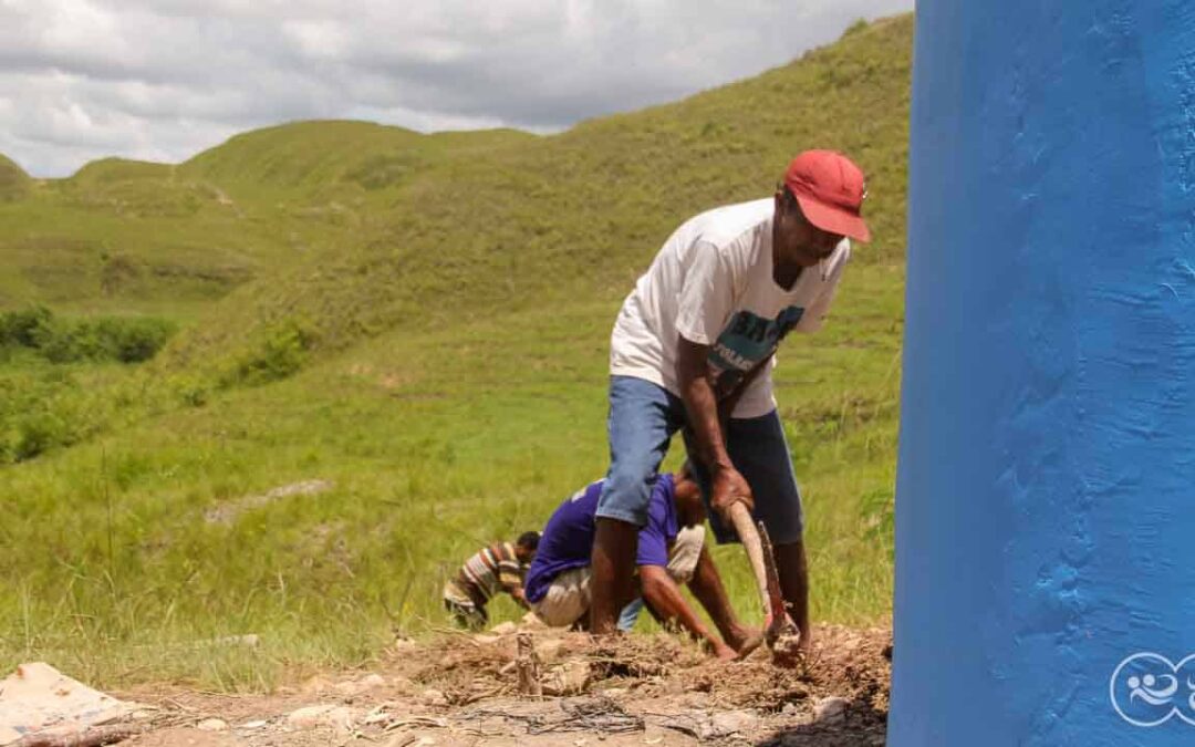 We build 5000-litre ferrocement water tanks in rural areas