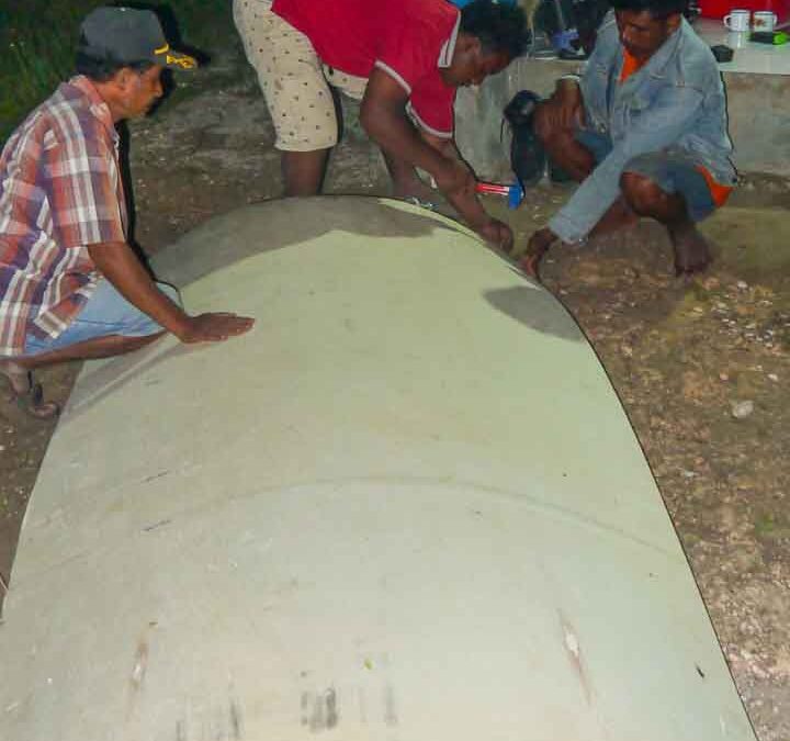 We build 5000-litre ferrocement water tanks in rural areas