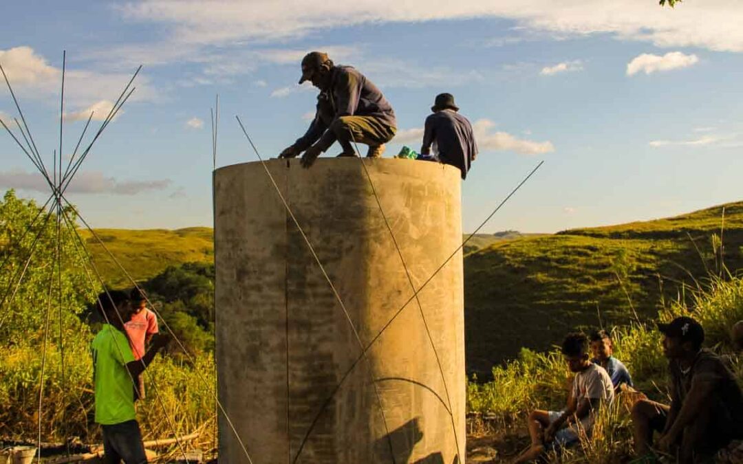 Construction of two new water tanks reservoirs Paddy Mbinudita