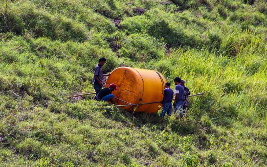 Construction of two new water tanks reservoirs Paddy Mbinudita