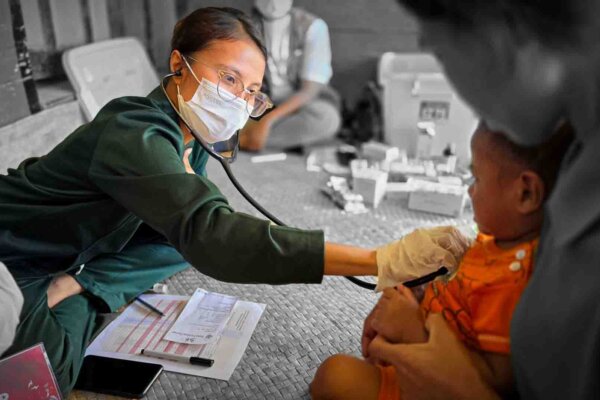 Medical outreach team caring for villagers in Madutolung, East Sumba